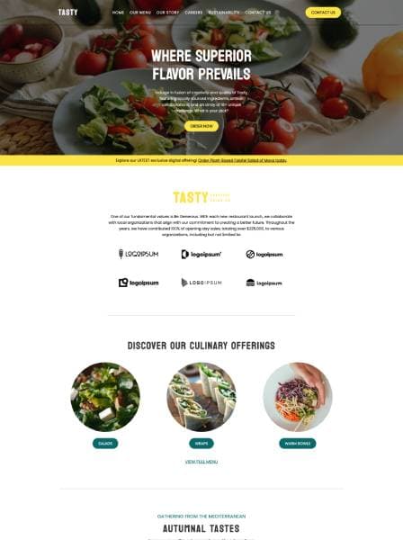Tasty template — Restaurant